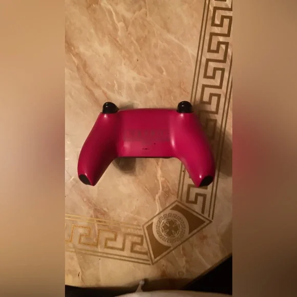 USED PS5 DISK VERSION ( WIRES INCLUDES ) WITH USED RED DUEL SENSE PS5 CONTROLLER